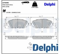 Delphi LP2299 Bremsbelagsatz FüR Scheibenbremse Bremsbelagsatz