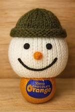 Knitting Pattern Snowman Chocolate Orange Cover For Christmas Gift Craft