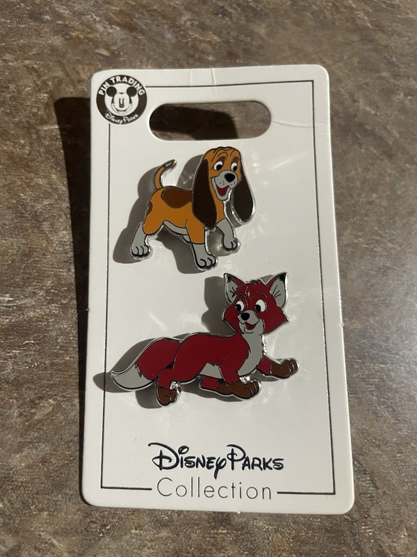 Disney Parks Fox and the Hound Tod & Copper 2 Collectible Pin Set
