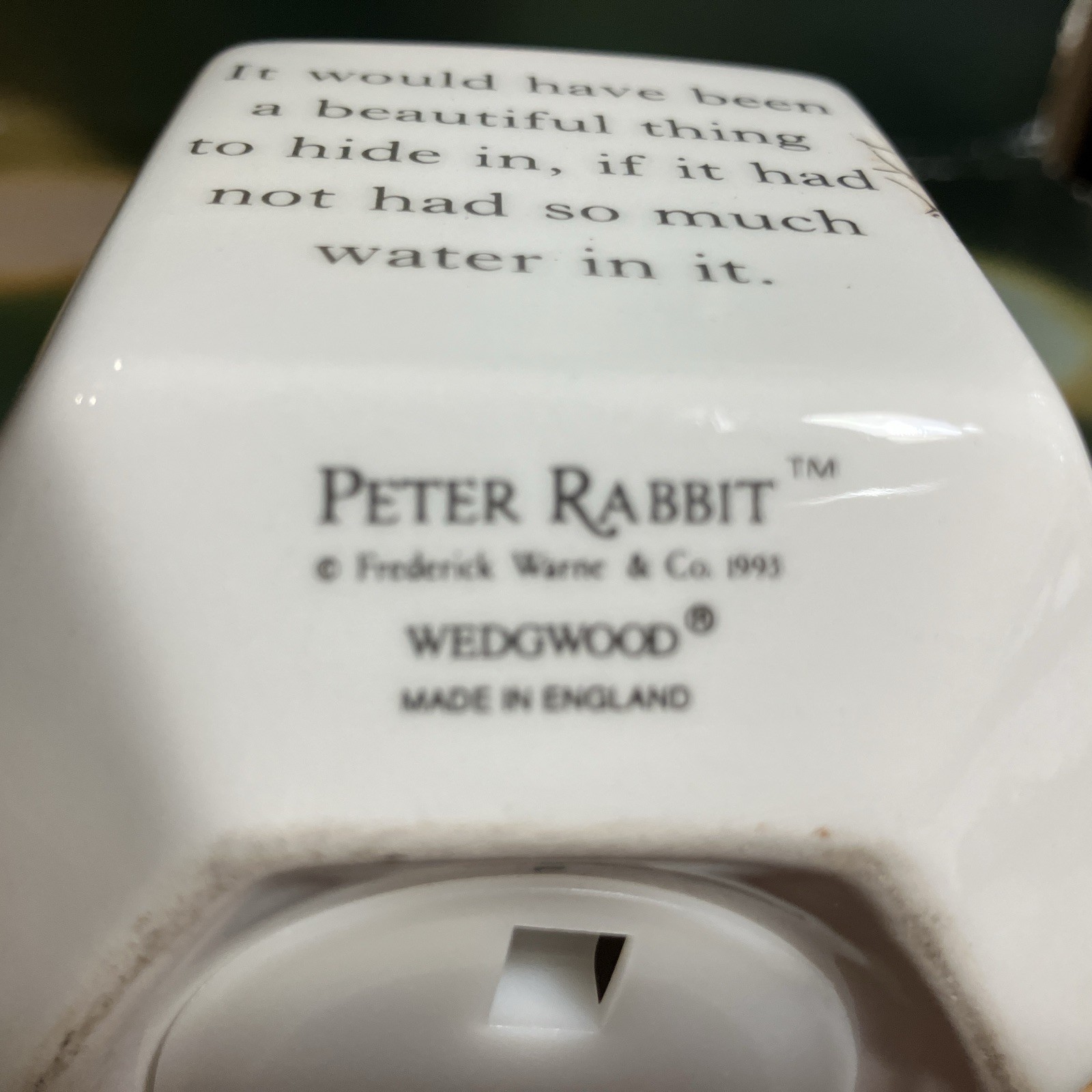 Peter Rabbit Coin Bank Wedgwood England Frederick Warne 1993 Ceramic ...