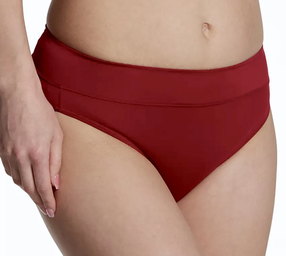 Calcinha feminina WARNERS sem beliscar sem problemas sob medida vermelha corte alto P XL 2XL 3XL - Imagem 2 de 4