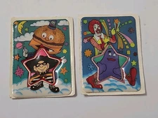 Vintage 1987 McDonalds RARE Puffy Stickers Hamburgler BIG-MAC Ronald FORIEGN McD