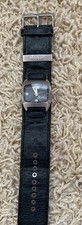 Vintage Rip Curl BELIZE Ladies Watch - Y2K Black Leather Cuff Strap A2122G