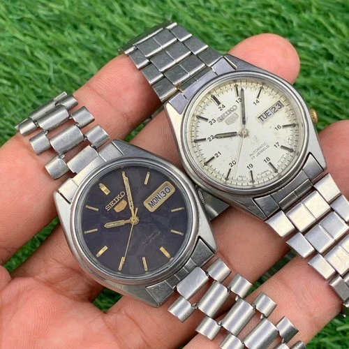 Lot of 2 Vintage Saiko 5 Automatic Japan-Made Men’s Watches – Fully Working
