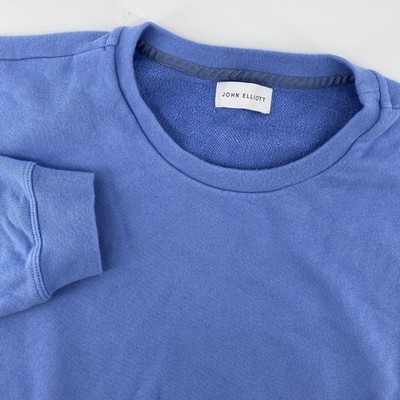John Elliott Classic Crewneck Sweatshirt Periwinkle Blue Mens 3XL Size 6