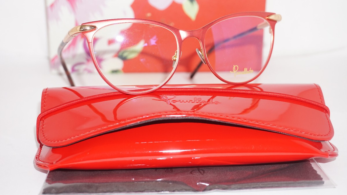 NEW Pomellato Eyeglasses with Red Case Pomellato New Eyeglasses Red Havana Transparent PM0051O 002  main image 2