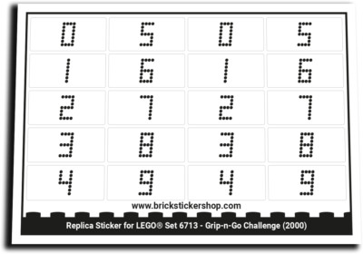 Replacement Sticker for Set 6713 -  Grip-n-Go Challenge