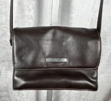 VTG Brown Vegan Leather Crossbody Wallet/Bag/Purse Multipurpose Adjustable Strap