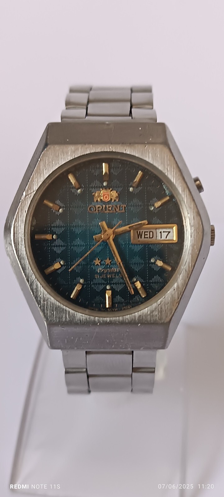 ORIENT Watch Men's Automatic 21 Jewels Crystal - Dat/Day - 46941