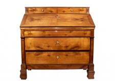 Antiker Biedermeier Schrägklappen Sekretär, Kirschbaum massiv, Rheinland um 1825