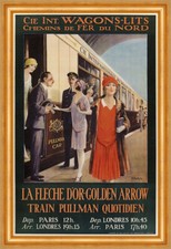 Internationale Wagons Lits Train Pulman Quotidien London Plakate A3 270 Gerahmt