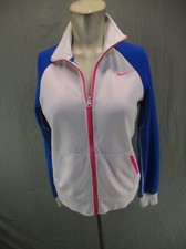 NIKE DRI-FIT Size M Womens Full Zip Stand Collar Pocket Athletic Jacket 083