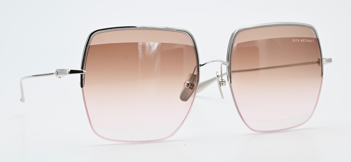 【送料,関税込】DITA サングラス mat DTS526 Dita Sunglasses Metamat DTS526-59-01 SLV Gloss Silver Square