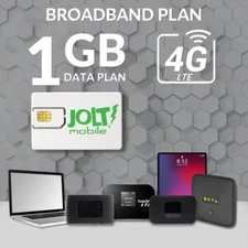Jolt Mobile AT&T Data SIM Card | 1GB WiFi MiFi 5G 4G LTE Broadband | IoT Device