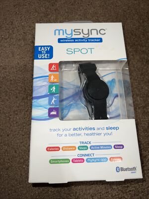 MySync Wireless Activity Tracker Band SPOT w/ Bluetooth Distance Minutes Sleep