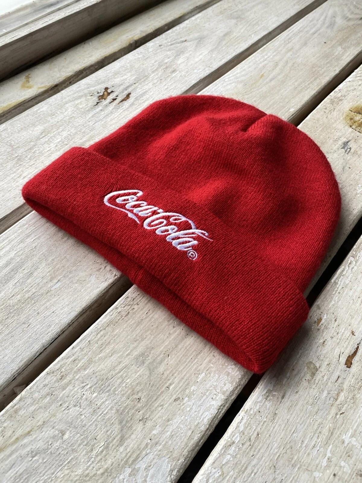 Coca Cola Y2K Vintage Hat Pom Pom beanie hat coca cola OS