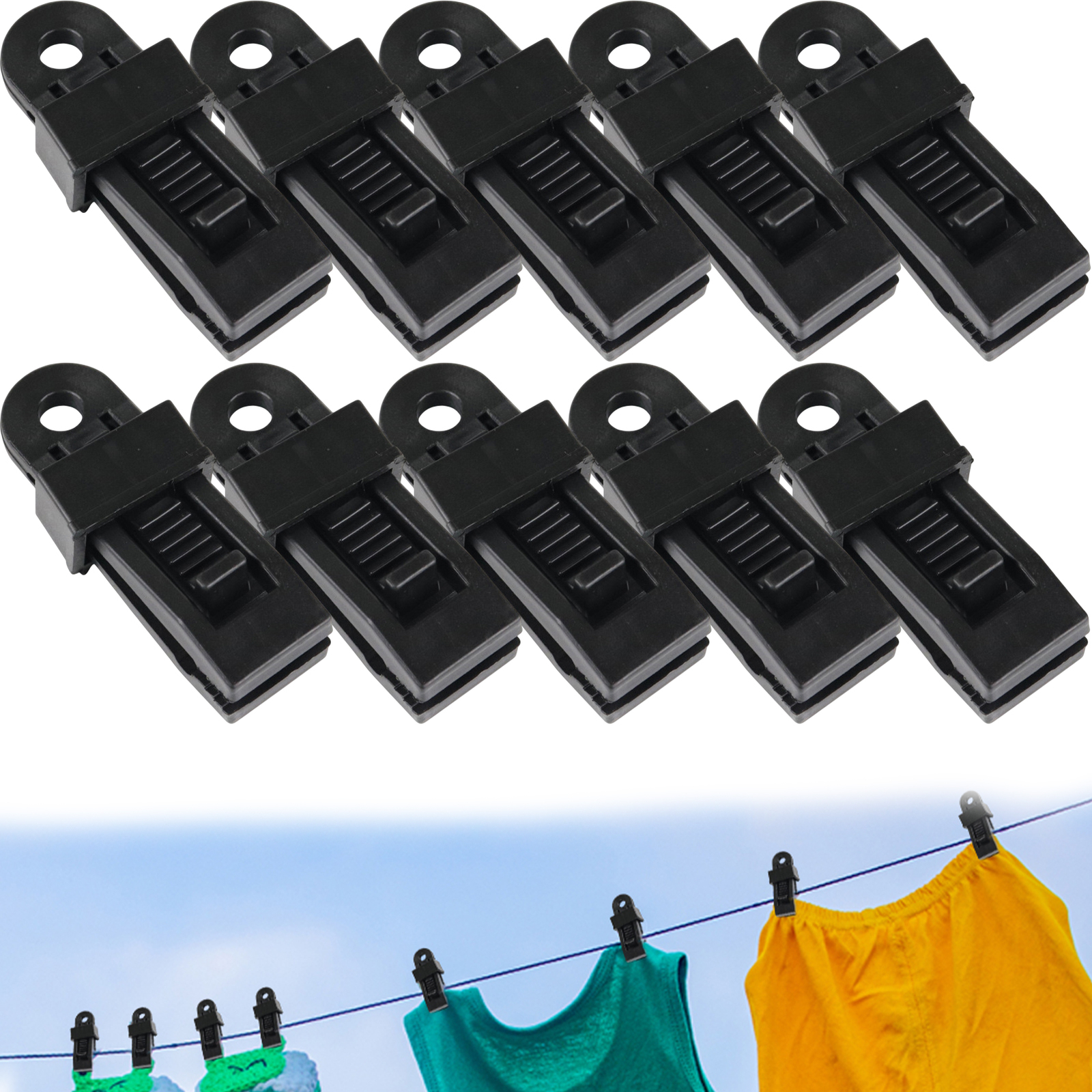 Outdoor Car Cover Clamps Adjustable Windproof Lock Grip Camping Tarp