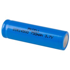 PKCELL Flat Top 14500 Li-Ion 3.7V 750mAh Rechargeable Battery