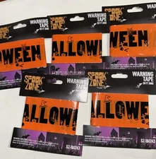Halloween Warning Tape  Orange Halloween Tape 5 Packs Spooky House Party Banner