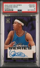PSA 8 - OUSMANE DIENG 1/1 Auto - 2022 Leaf Signature Series Autograph RC PURPLE