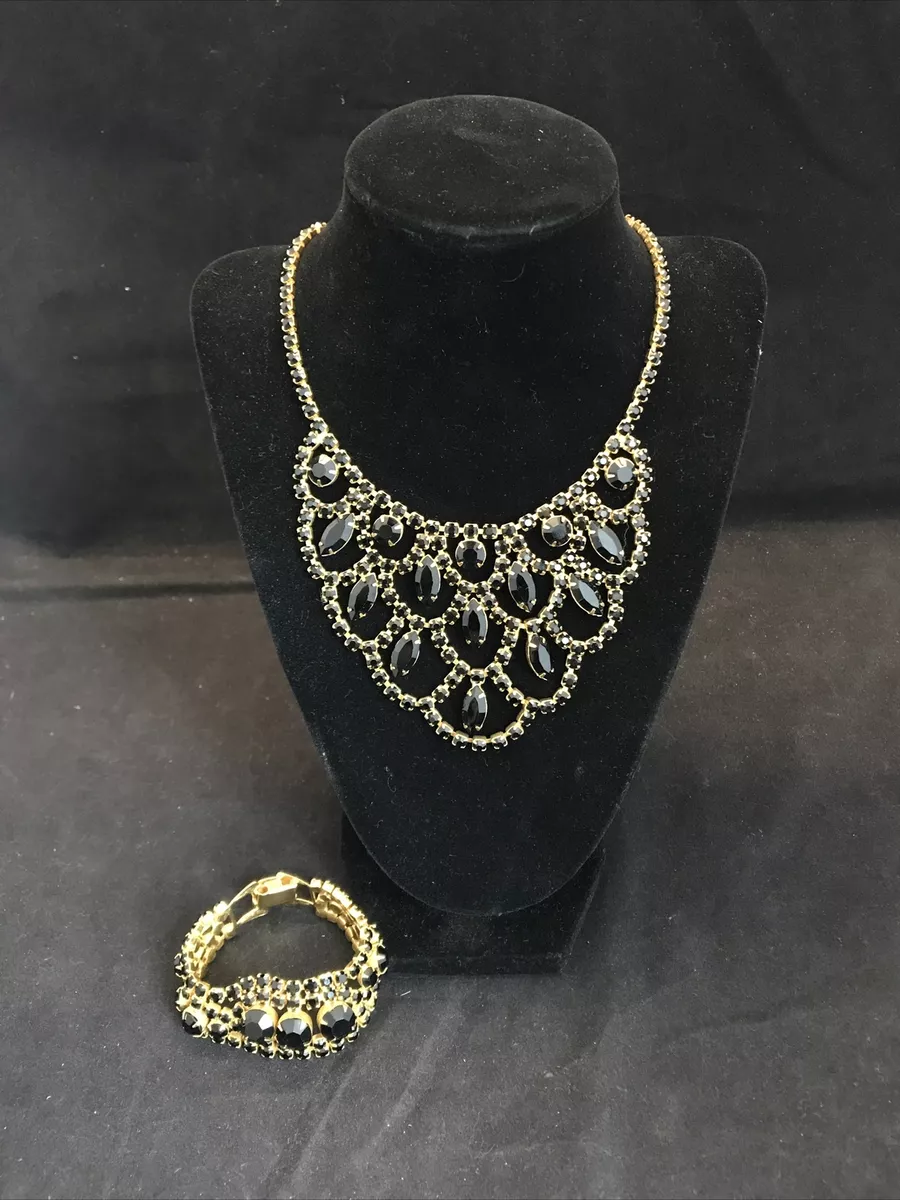 Black and deals gold costume jewelry