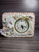 Vintage Young Town Quartz Unicorn Vanity Girls Room Clock
