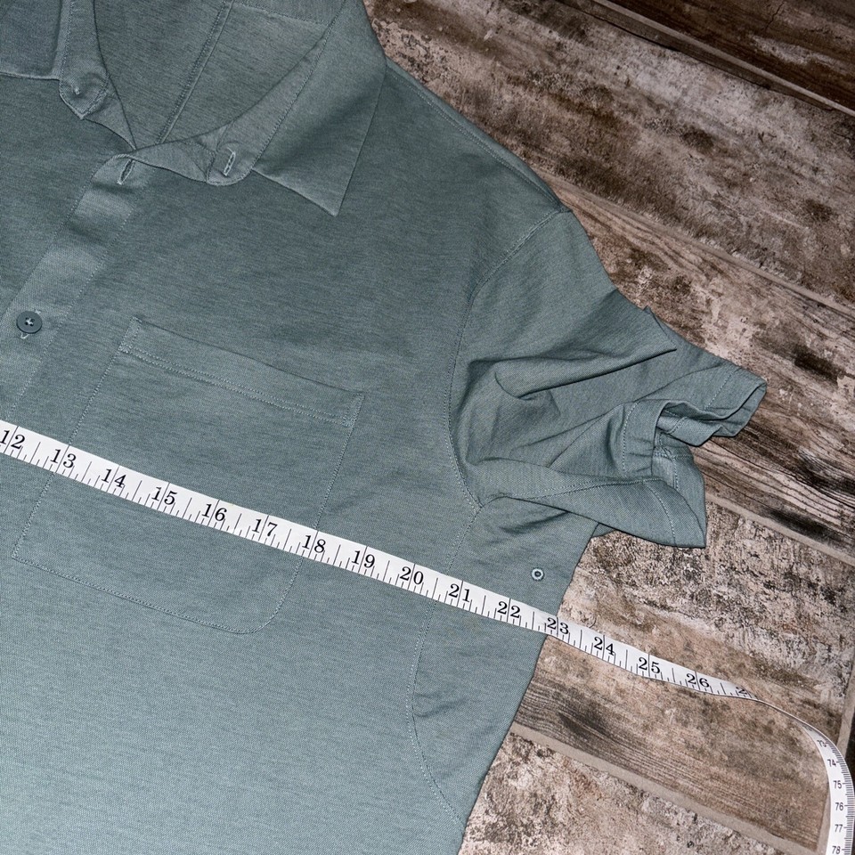 Lululemon Lightweight Camp Collar Sz L Green Button Down Mens Shirt