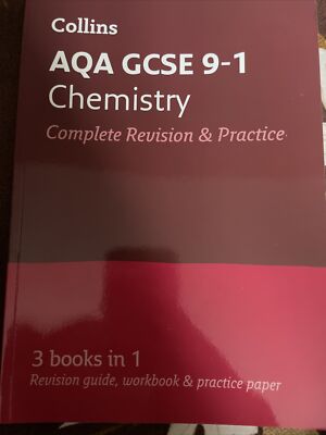 AQA GCSE 9-1 CHEMISTRY COMPLETE REVISION AND PRACTICE 3 BOOKS IN 1 NOT USED