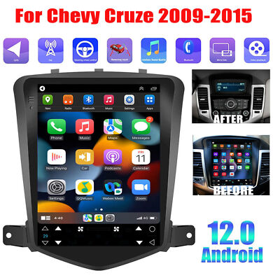Car Apple Carplay Radio For Chevy Cruze 2011-2015 Android 12 GPS Stereo w/Camera