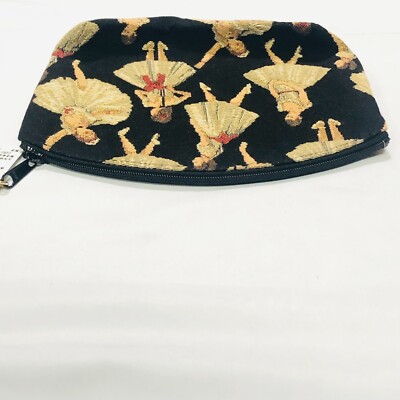 Belle Branchee Medium Pouch Black Ballerina Pattern Made in  display picture 3