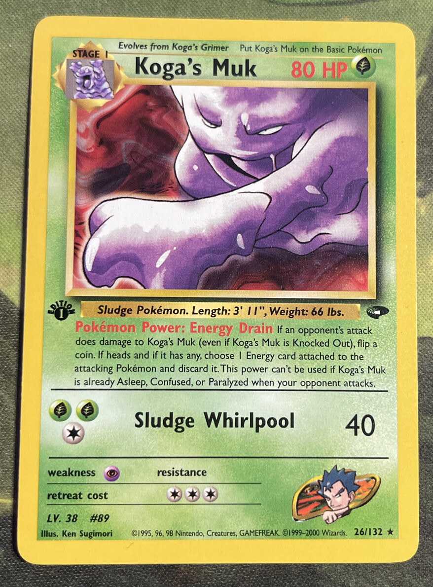1st Edition Koga’s Muk Rare 26/132 - Gym Challenge - Near Mint