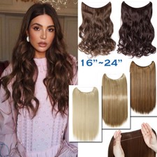 Secret Wire In Hair Extensions Wavy Hidden Invisible Band Natural as Human Brown