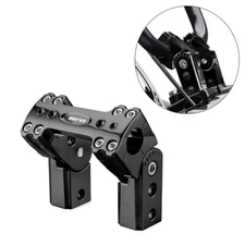 4" Tall Adjustable Pullback Handlebar Riser 1" Clamp For Harley Softail Fat Boy