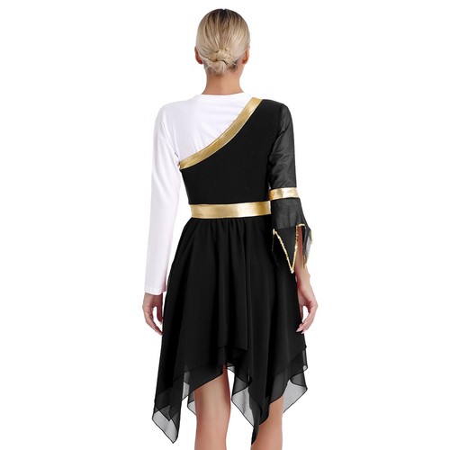 Para mujeres Disfraz de Baile Fiesta Vestido Show Vestidos de Baile Ropa Corta Borde Gimnasio - Imagen 22 de 77