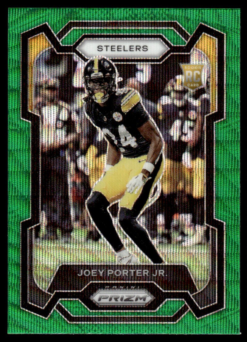 2023 Panini Prizm Green Wave Joey Porter Jr. Rookie Pittsburgh Steelers #386