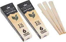 King Palm | 11/4 Size | Natural | 2 Packs of 6 Each = 12 Rolls