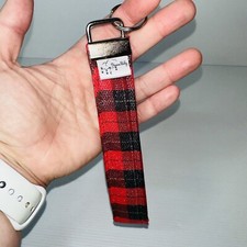 Tartan Checker Print Keychain, key Fob or wristlet For Keys / Accessories