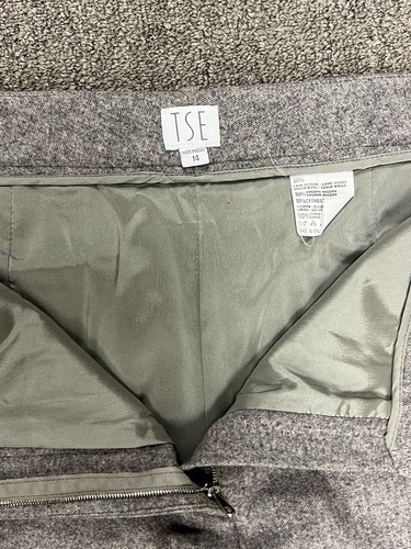 TSE Dress Pants Womens 14 Gray Wool Angora Cashgora Trousers - Picture 2 of 4