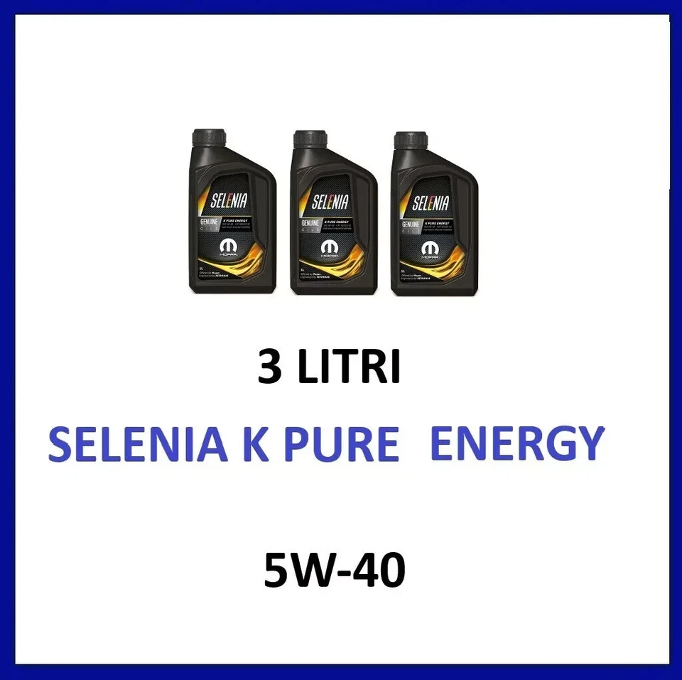 3 LITRI - OLIO MOTORE SELENIA K PURE ENERGY 5W-40ACEA C3 BEST PRICE !!!