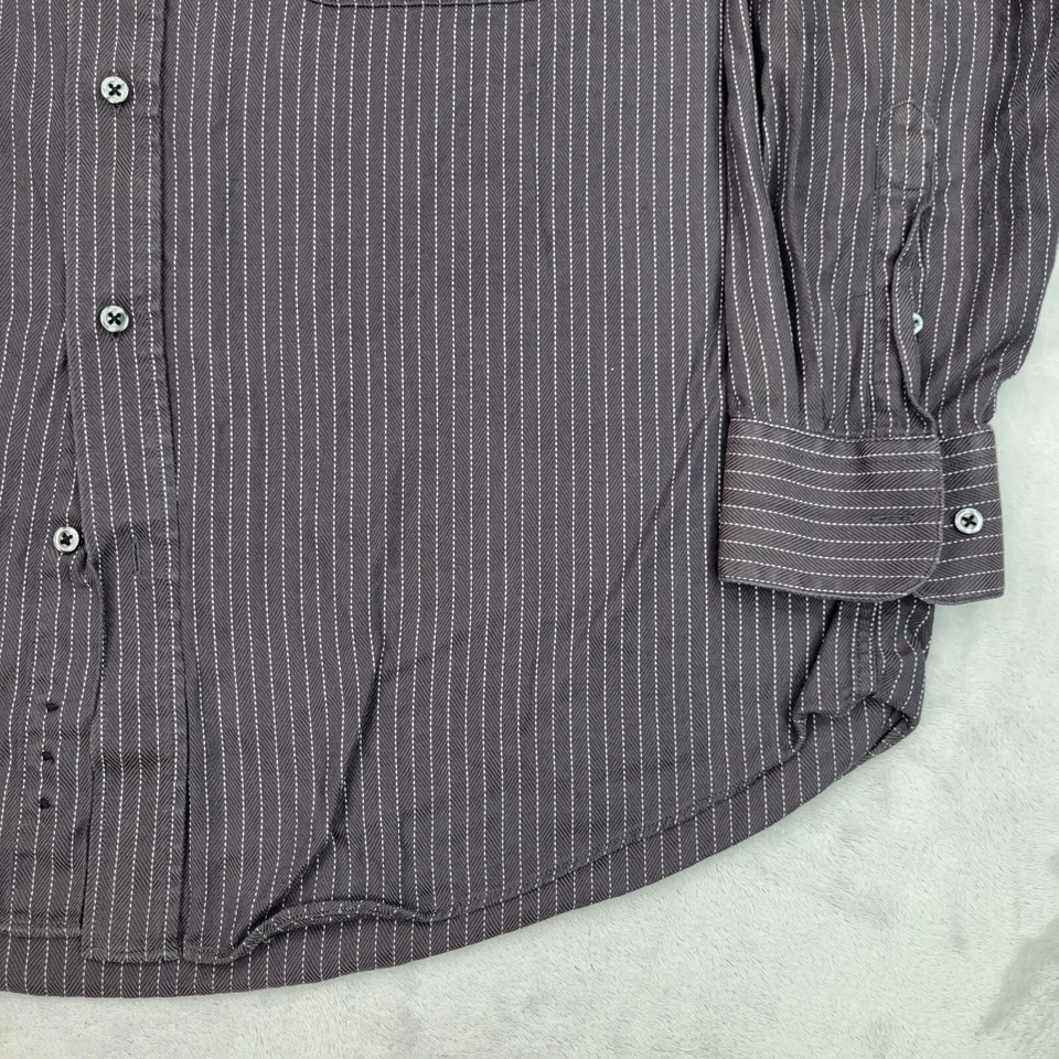 Рубашка мужская Nicole Miller большая черная полоса платье на пуговицах оксфорд 16,5–33 для взрослых - Изображение 3 из 4