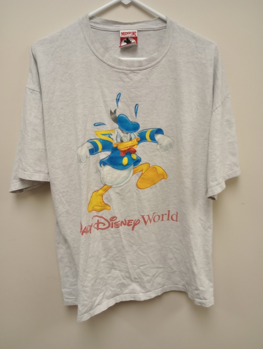 Vtg Y2K Mickey Inc Donald Duck XL T-Shirt Walt Disney World