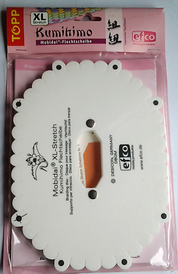 Mobidai  - KUMIHIMO XL - Stretch Flechtscheibe, 21 x 15,3 cm, 2 Fixierstäbe 