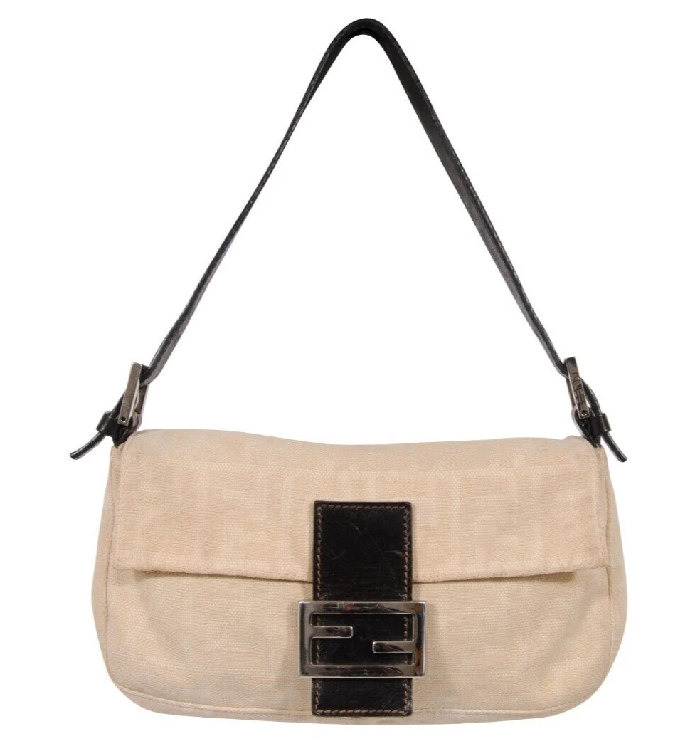 Fendi Zucca Canvas Vintage Baguette Bag