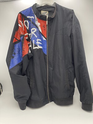 mens vintage reebok jacket large basquiat collaboration 2010
