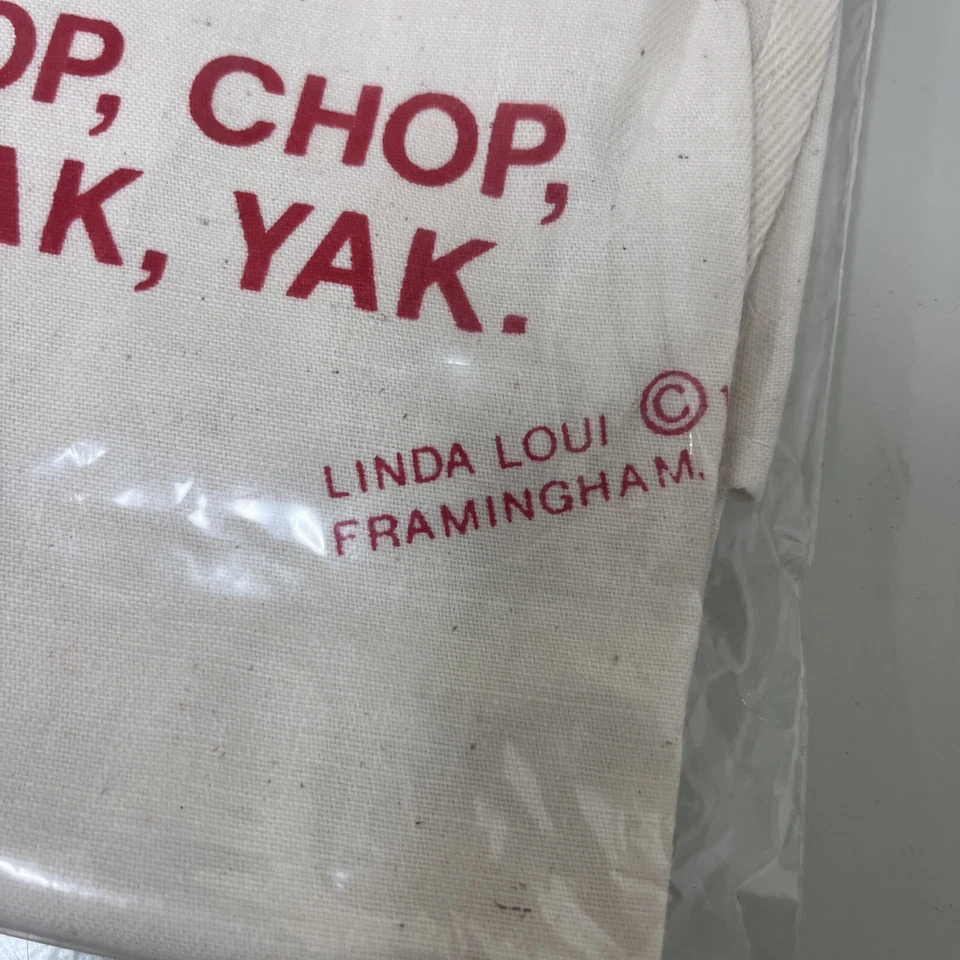 1981 VTG NOS CHINESE COOKING APRON Woodchips Designers Inc Vineyard Haven Mass - Image 4 of 4