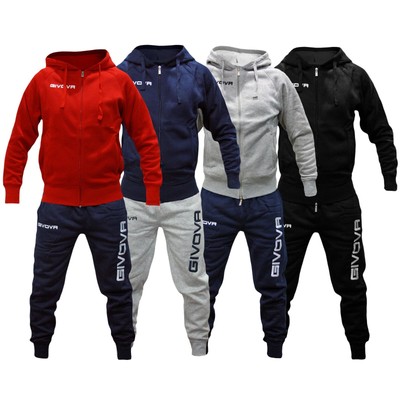 Tuta Uomo Cotone Felpato Givova Modello PS_MA021 Fitness SPEDIZIONE  GRATUITA | eBay