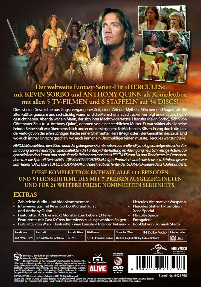Hercules - The Legendary Journeys - DVD-Komplettbox (Alle 6 Staffeln + 5 Filme) - Bild 2 von 4