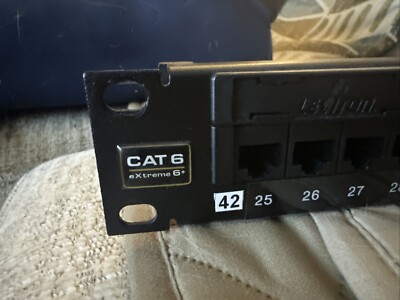 LEVITON 058-69586-U24 eXtreme 6+ Univ. 24 PORT Patch Panel. CAT 6. 