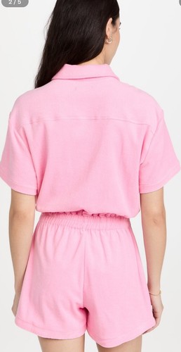 Good American Iced Pink Terry Romper Shorts Size 1 - Picture 9 of 10