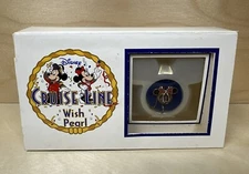Vtg Disney Cruise Line Oyster Wish Pearl Sterling Silver Necklace Pendant